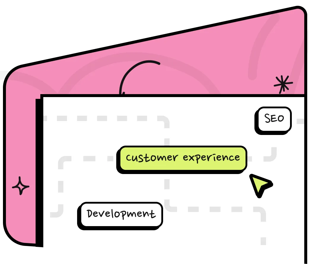 Una ilustración muestra el proceso de trabajo para realizar Posicionamiento SEO en Elda